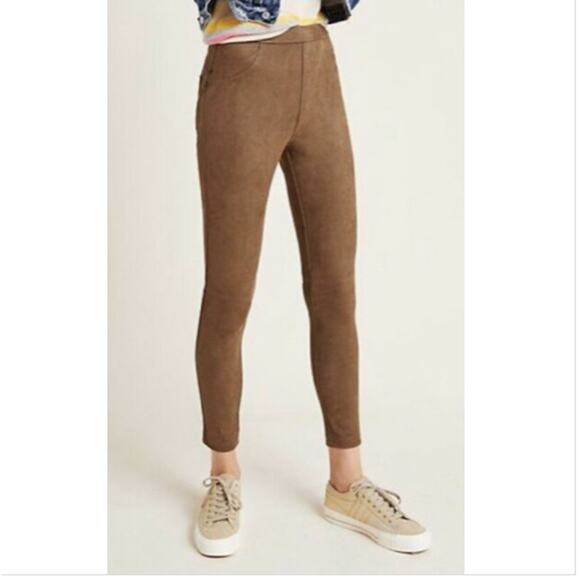 SANCTUARY for ANTHRO Leggings Mona Faux Suede Skinny Pants Women's Sz M - Picture 1 of 13